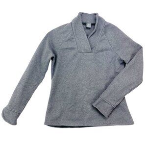REI Grey Long Sleeve Vneck Womens Knit Sweater Size M